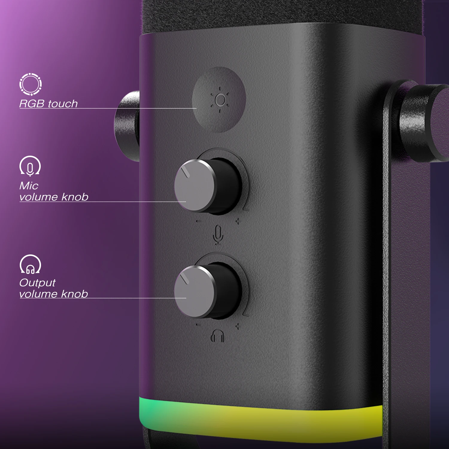 FIFINE USB/XLR Dynamisk Mikrofon med Tryckknapp för Tyst Läge, för PC PS5/4 eller Xbox - Bild 4